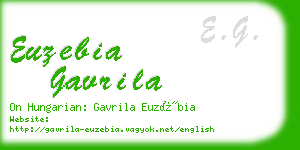 euzebia gavrila business card